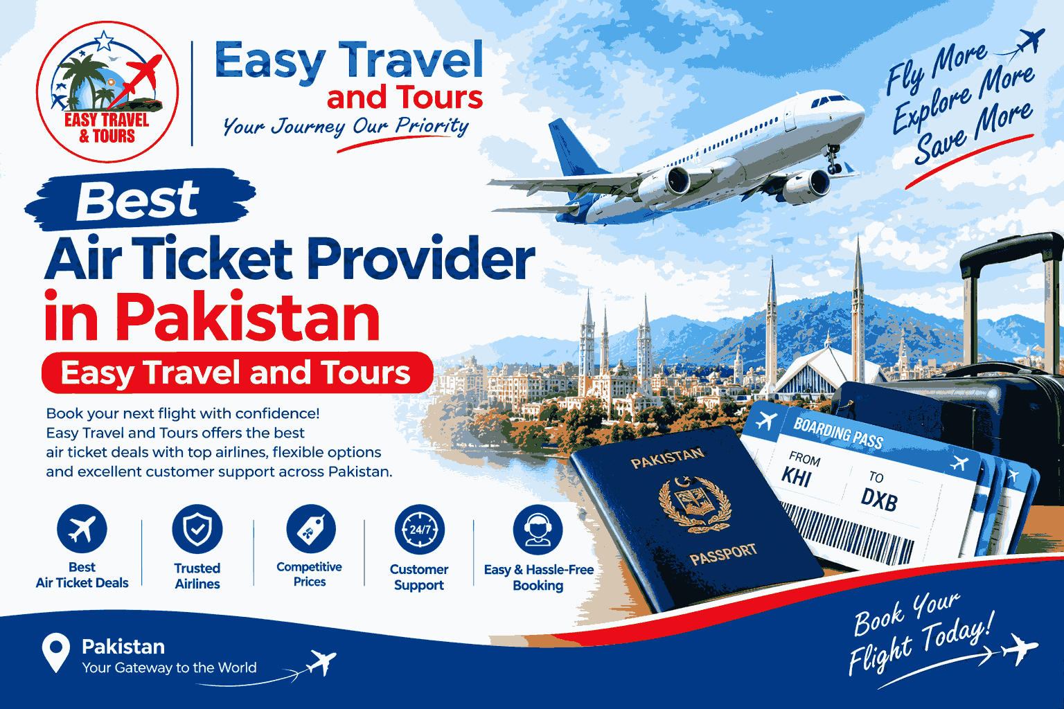 Best Air Ticket Provider in Pakistan | Easy Travel and Tours
