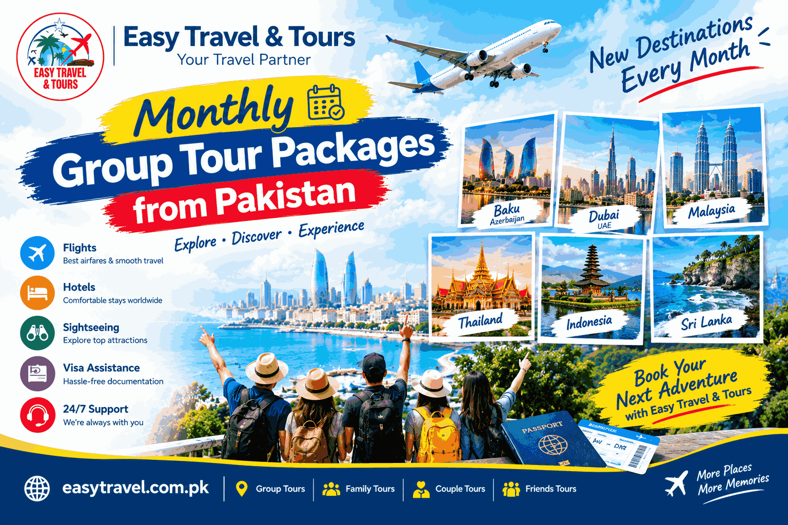 Monthly Group Tour Packages from Pakistan | Easy Travel & Tours