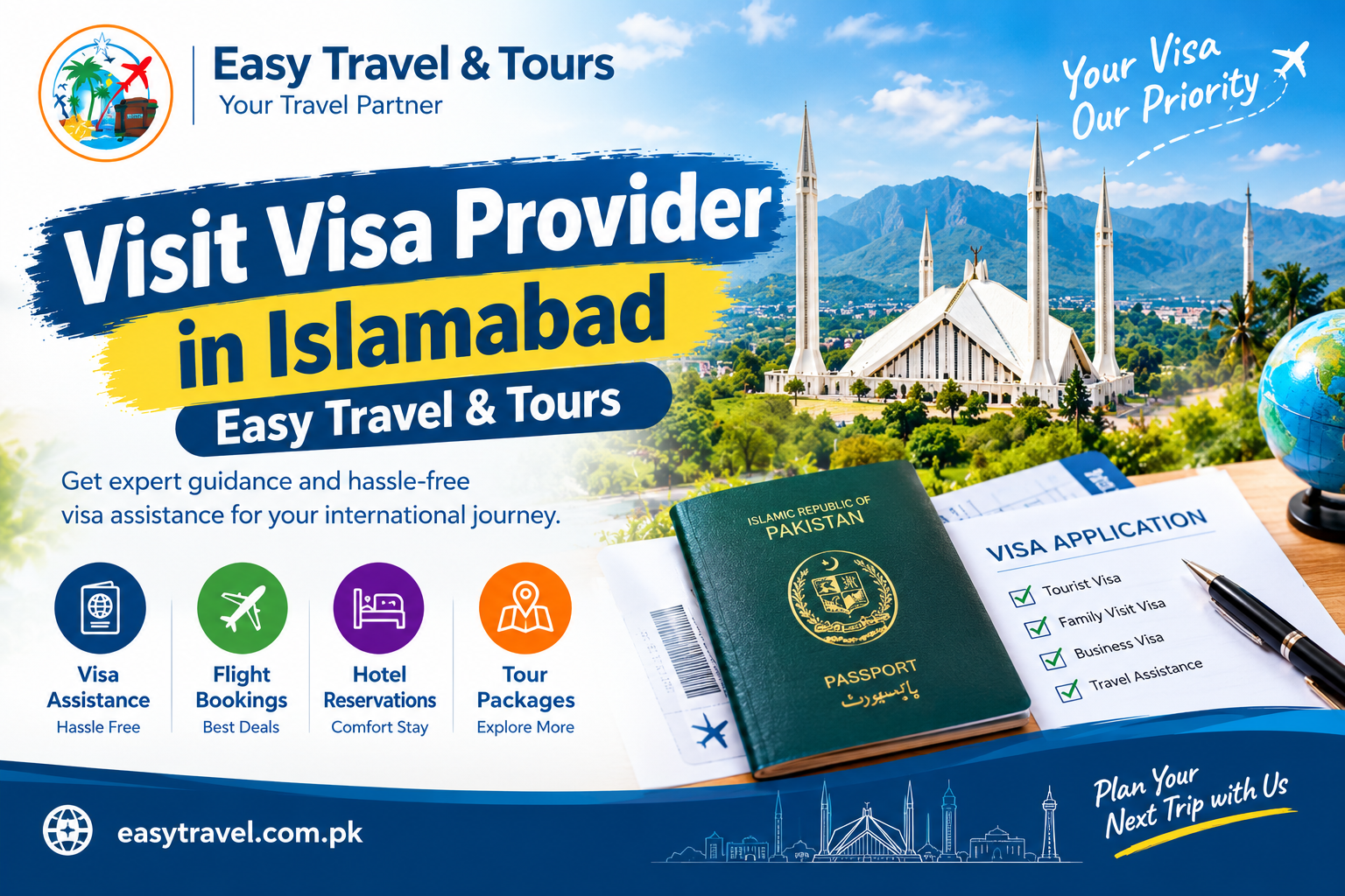Visit Visa Provider in Islamabad | Easy Travel & Tours