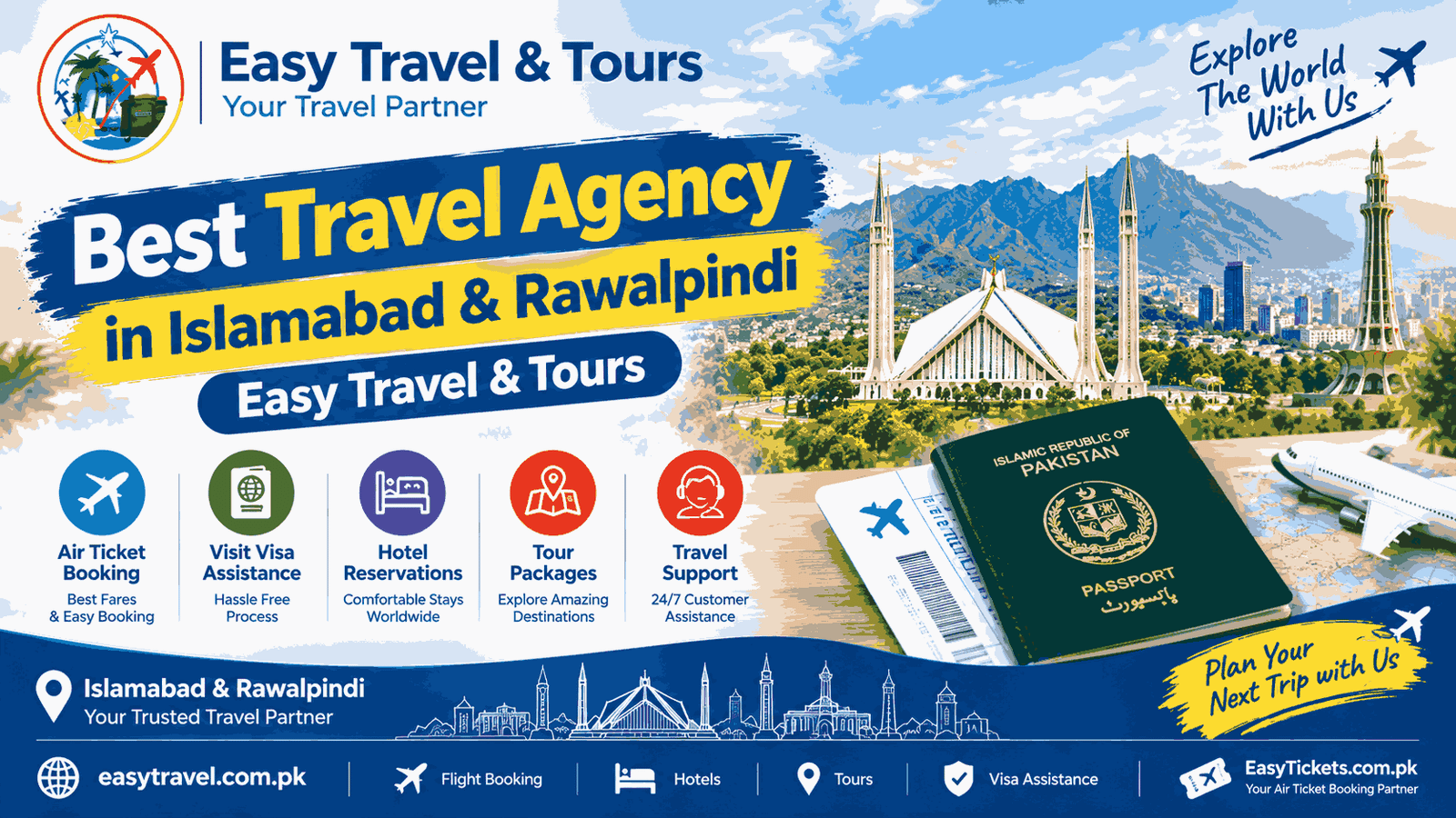 Best Travel Agency in Islamabad & Rawalpindi | Easy Travel & Tours