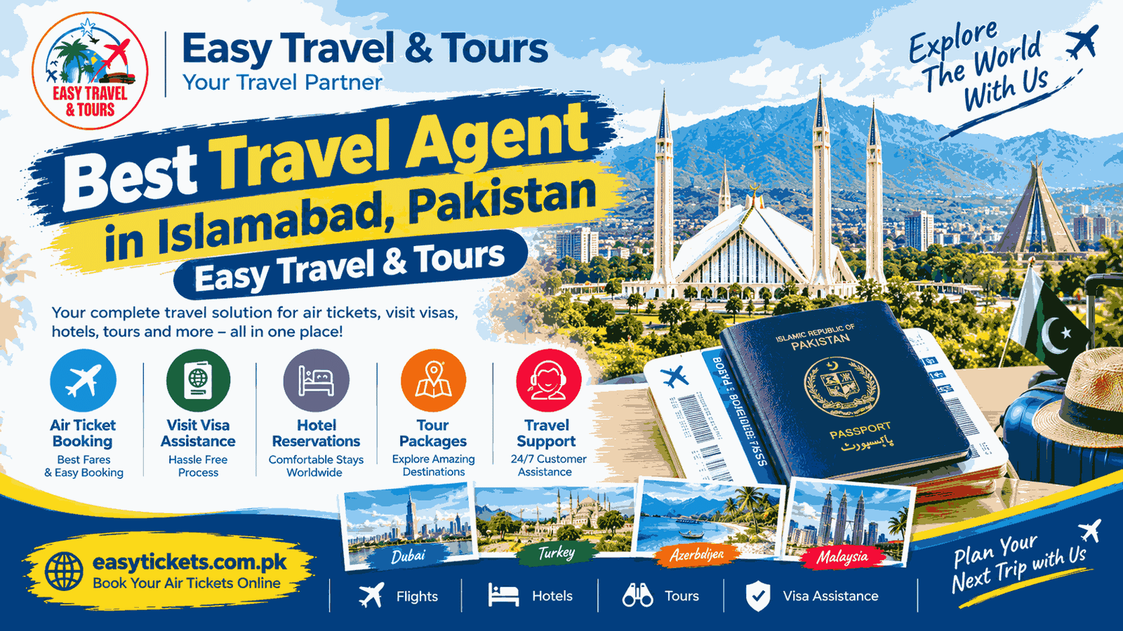 Best Travel Agent in Islamabad, Pakistan | Easy Travel & Tours