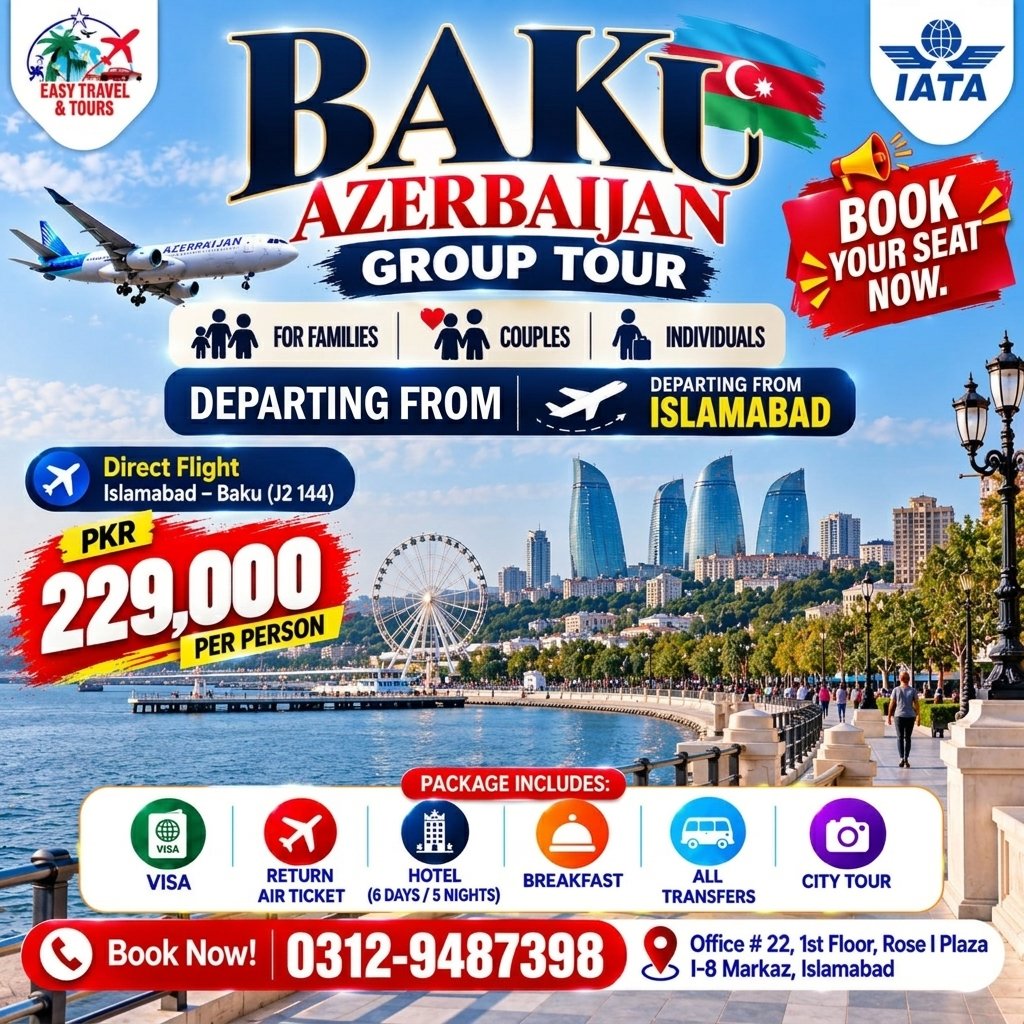 Baku, Azerbaijan 6 Days / 5 Nights Tour Package
